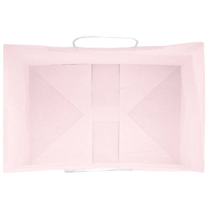 Papiertragetaschen 50 Stk. mit Henkeln Rosa 32x22x24 cm
