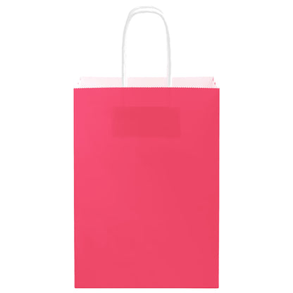 Papiertragetaschen 250 Stk. mit Henkeln Rosa 15x8x21 cm