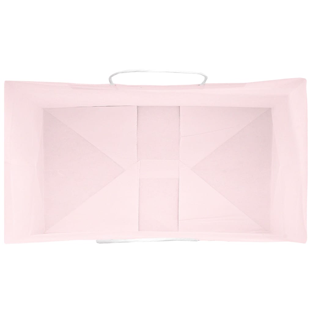 Papiertragetaschen 250 Stk. mit Henkeln Rosa 15x8x21 cm