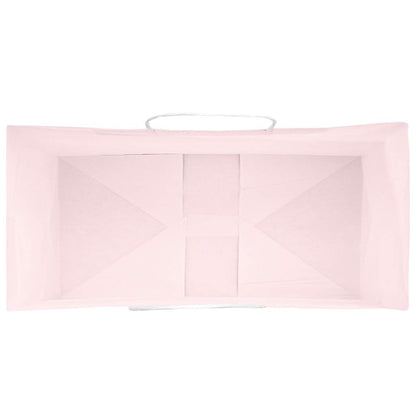 Papiertragetaschen 250 Stk. mit Henkeln Rosa 18x8x22 cm