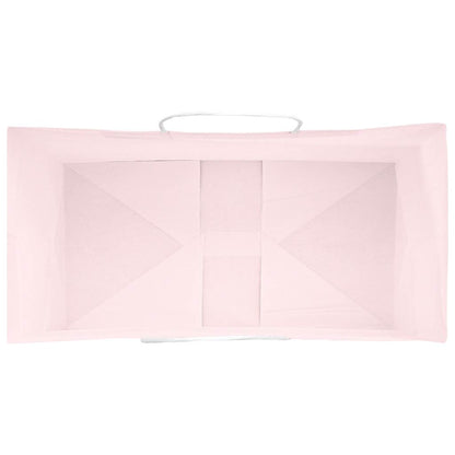 Papiertragetaschen 250 Stk. mit Henkeln Rosa 21x11x28 cm
