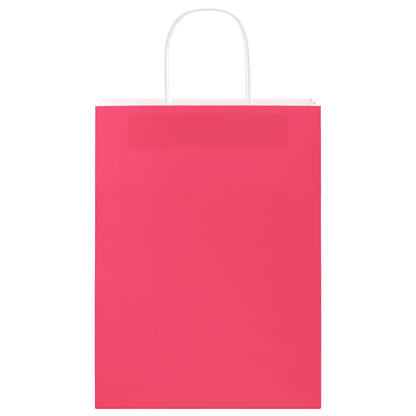 Papiertragetaschen 250 Stk. mit Henkeln Rosa 26x12x35 cm