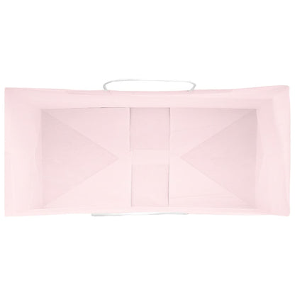 Papiertragetaschen 250 Stk. mit Henkeln Rosa 26x12x35 cm