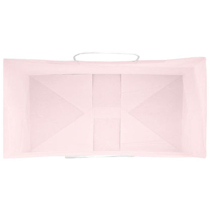 Papiertragetaschen 250 Stk. mit Henkeln Rosa 32x17x25 cm