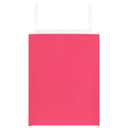 Papiertragetaschen 250 Stk. mit Henkeln Rosa 32x22x28 cm