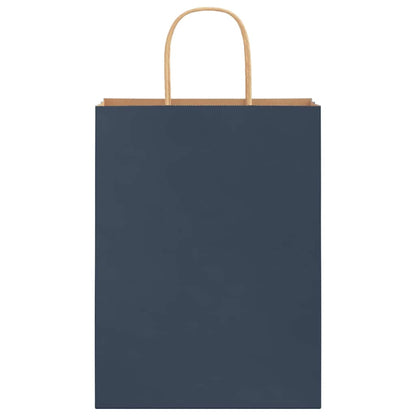 Papiertragetaschen 50 Stk. mit Henkeln Blau 26x12x35 cm