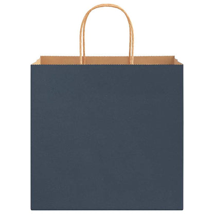Papiertragetaschen 50 Stk. mit Henkeln Blau 26x17x25 cm