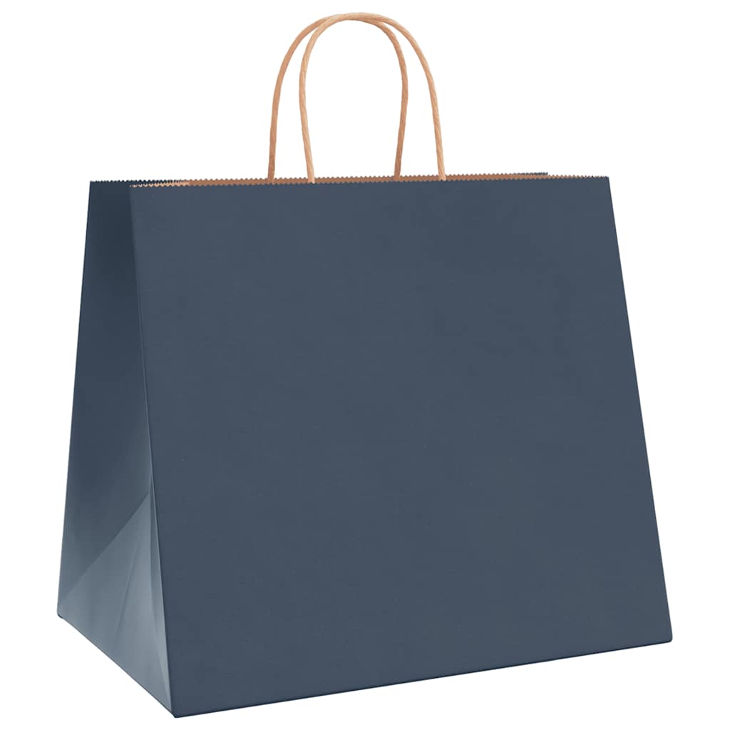 Papiertragetaschen 50 Stk. mit Henkeln Blau 32x22x28 cm