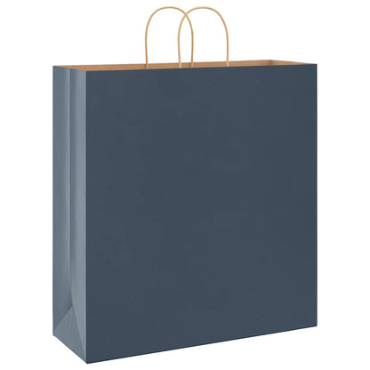 Papiertragetaschen 50 Stk. mit Henkeln Blau 45x17x48 cm