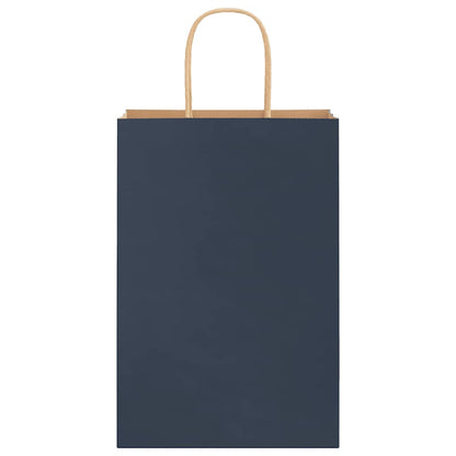 Papiertragetaschen 250 Stk. mit Henkeln Blau 21x11x31 cm