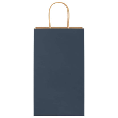 Papiertragetaschen 250 Stk. mit Henkeln Blau 21x11x36 cm