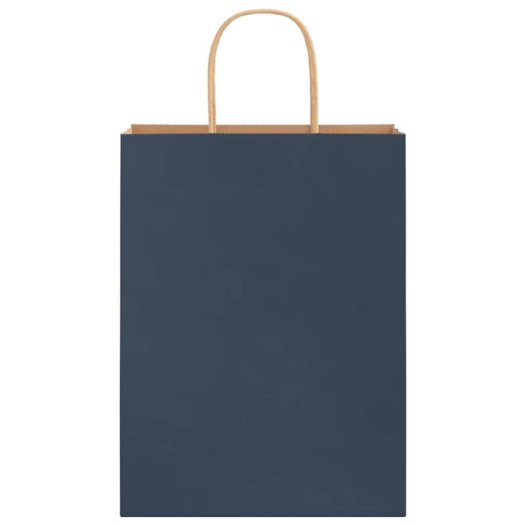 Papiertragetaschen 250 Stk. mit Henkeln Blau 26x12x35 cm