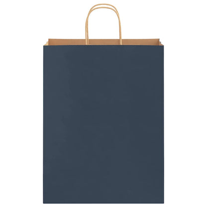 Papiertragetaschen 250 Stk. mit Henkeln Blau 32x12x42 cm