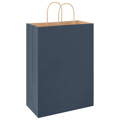 Papiertragetaschen 250 Stk. mit Henkeln Blau 32x17x44 cm