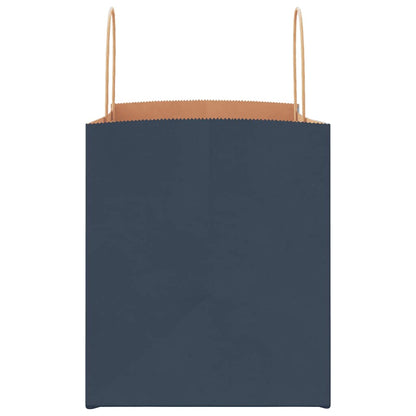 Papiertragetaschen 250 Stk. mit Henkeln Blau 32x22x24 cm