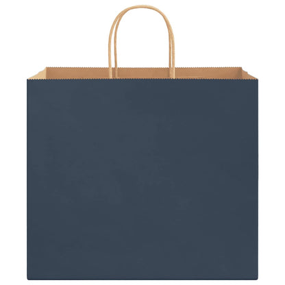 Papiertragetaschen 250 Stk. mit Henkeln Blau 32x22x28 cm
