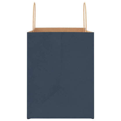 Papiertragetaschen 250 Stk. mit Henkeln Blau 32x22x28 cm