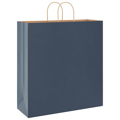Papiertragetaschen 250 Stk. mit Henkeln Blau 45x17x48 cm
