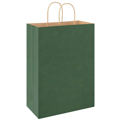 Papiertragetaschen 250 Stk. mit Henkeln Grün 32x17x44 cm