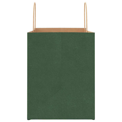 Papiertragetaschen 250 Stk. mit Henkeln Grün 32x22x28 cm