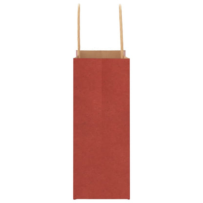 Papiertragetaschen 50 Stk. mit Henkeln Rot 15x8x21 cm