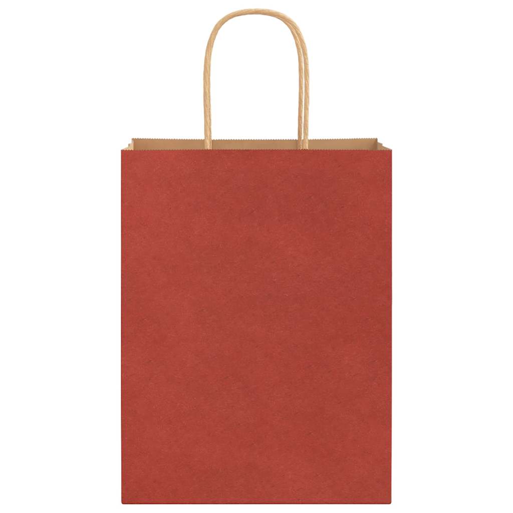 Papiertragetaschen 50 Stk. mit Henkeln Rot 21x11x28 cm