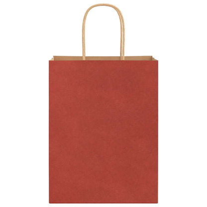 Papiertragetaschen 50 Stk. mit Henkeln Rot 21x11x28 cm