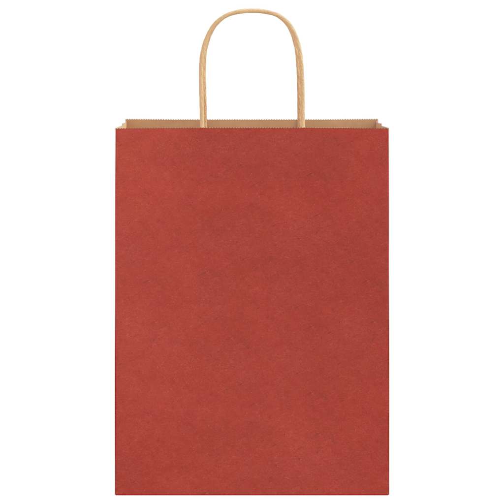 Papiertragetaschen 50 Stk. mit Henkeln Rot 26x12x35 cm