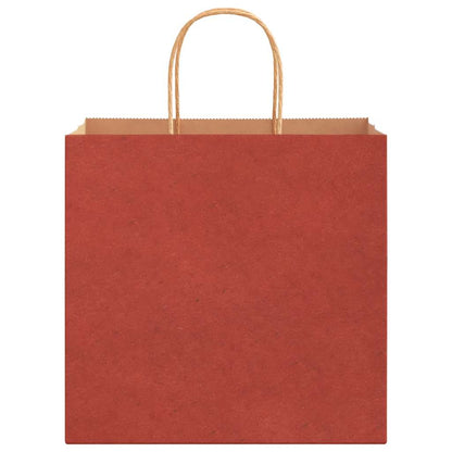 Papiertragetaschen 50 Stk. mit Henkeln Rot 26x17x25 cm
