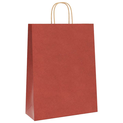 Papiertragetaschen 50 Stk. mit Henkeln Rot 32x12x42 cm
