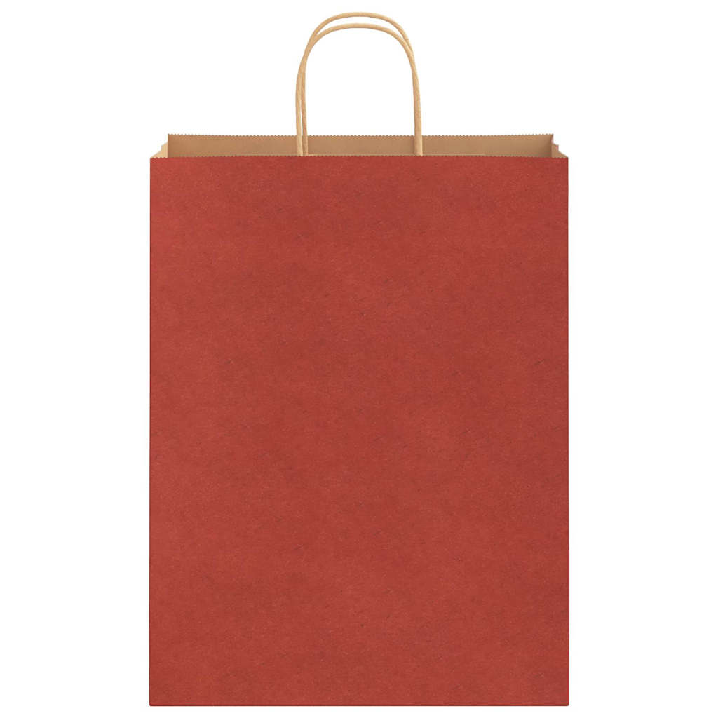 Papiertragetaschen 50 Stk. mit Henkeln Rot 32x12x42 cm