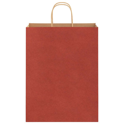 Papiertragetaschen 50 Stk. mit Henkeln Rot 32x12x42 cm