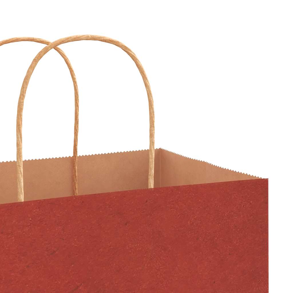 Papiertragetaschen 50 Stk. mit Henkeln Rot 32x12x42 cm
