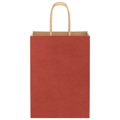Papiertragetaschen 250 Stk. mit Henkeln Rot 15x8x21 cm