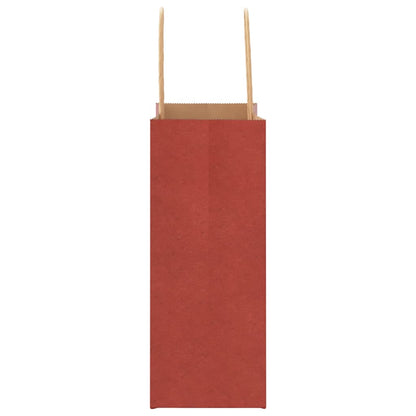 Papiertragetaschen 250 Stk. mit Henkeln Rot 15x8x21 cm