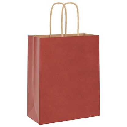 Papiertragetaschen 250 Stk. mit Henkeln Rot 18x8x22 cm