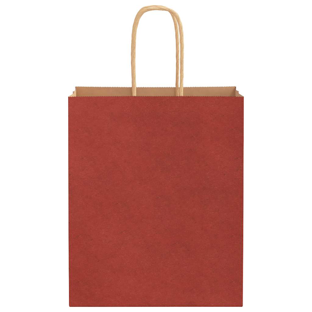Papiertragetaschen 250 Stk. mit Henkeln Rot 18x8x22 cm