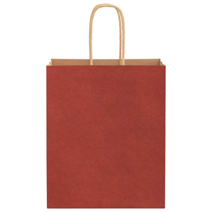 Papiertragetaschen 250 Stk. mit Henkeln Rot 18x8x22 cm