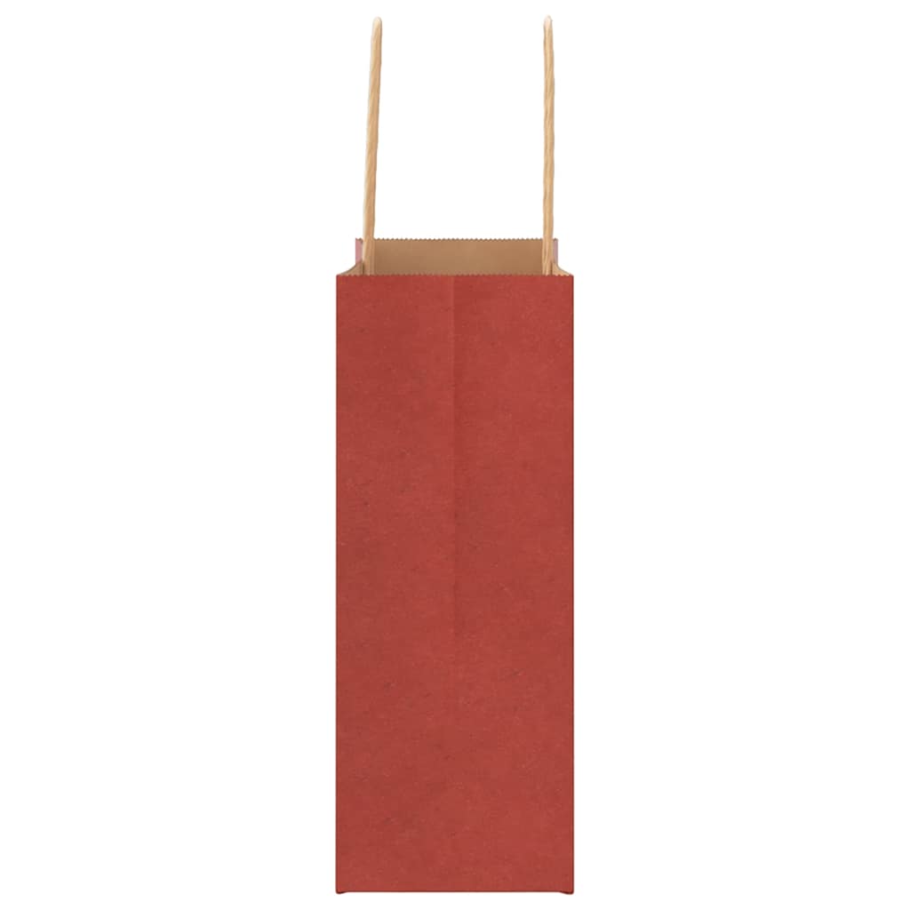 Papiertragetaschen 250 Stk. mit Henkeln Rot 18x8x22 cm