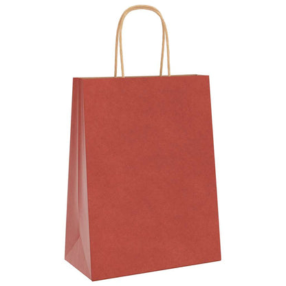 Papiertragetaschen 250 Stk. mit Henkeln Rot 21x11x28 cm
