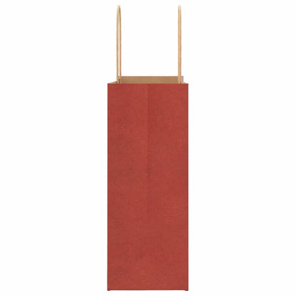 Papiertragetaschen 250 Stk. mit Henkeln Rot 21x11x28 cm