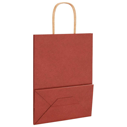 Papiertragetaschen 250 Stk. mit Henkeln Rot 21x11x28 cm