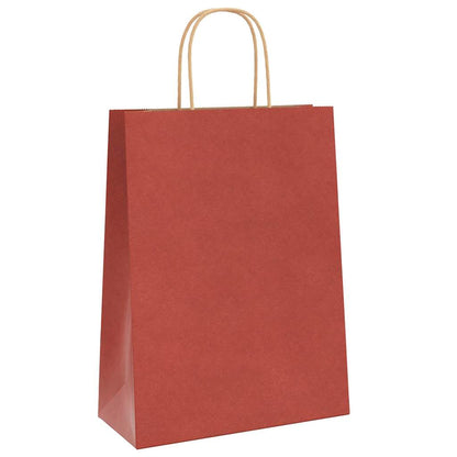 Papiertragetaschen 250 Stk. mit Henkeln Rot 26x12x35 cm