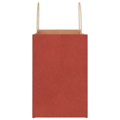 Papiertragetaschen 250 Stk. mit Henkeln Rot 26x17x25 cm