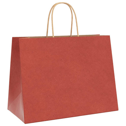 Papiertragetaschen 250 Stk. mit Henkeln Rot 32x17x25 cm