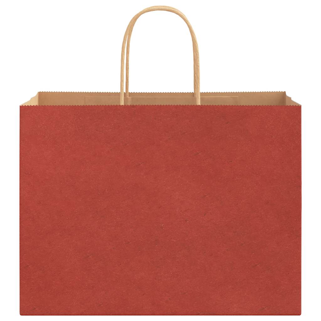 Papiertragetaschen 250 Stk. mit Henkeln Rot 32x17x25 cm
