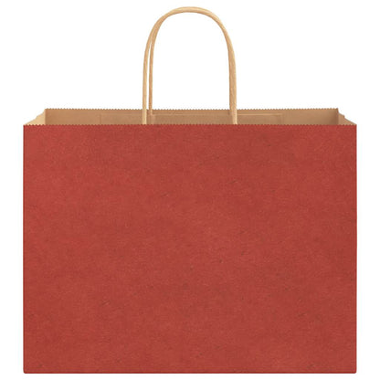 Papiertragetaschen 250 Stk. mit Henkeln Rot 32x17x25 cm
