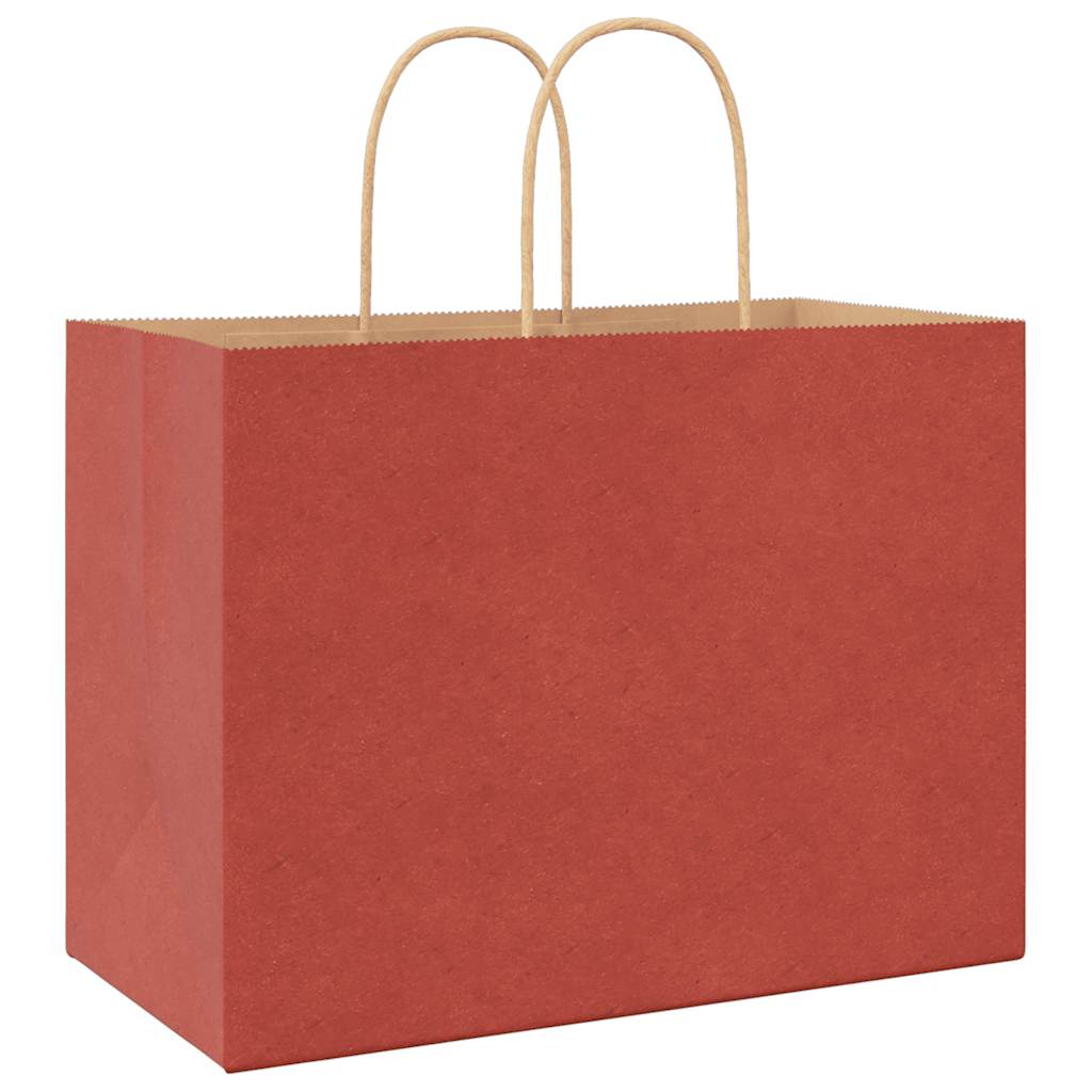 Papiertragetaschen 250 Stk. mit Henkeln Rot 32x17x25 cm