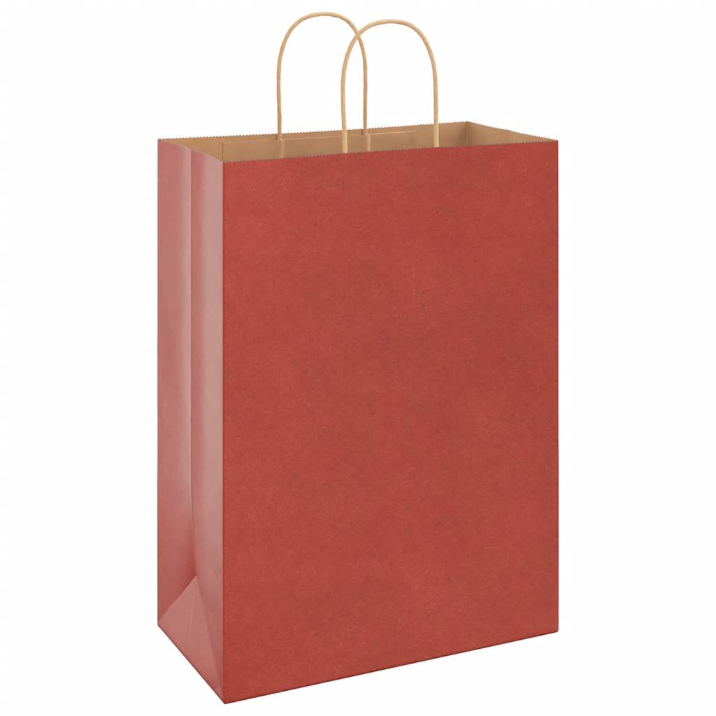 Papiertragetaschen 250 Stk. mit Henkeln Rot 32x17x44 cm