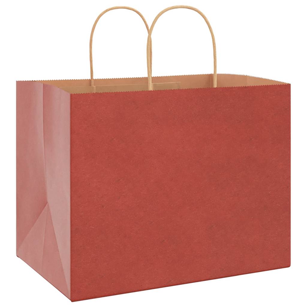 Papiertragetaschen 250 Stk. mit Henkeln Rot 32x22x24 cm
